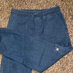 Hurley Blue Denim Elastic Waistband Pants